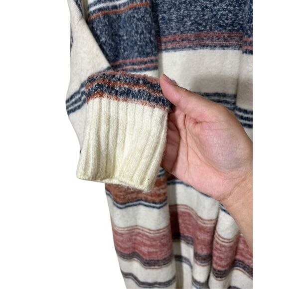 Loft Womens Open Front Long Cardigan Multicolor Stripe Pockets Size S‎ Soft Cozy - Picture 5 of 11